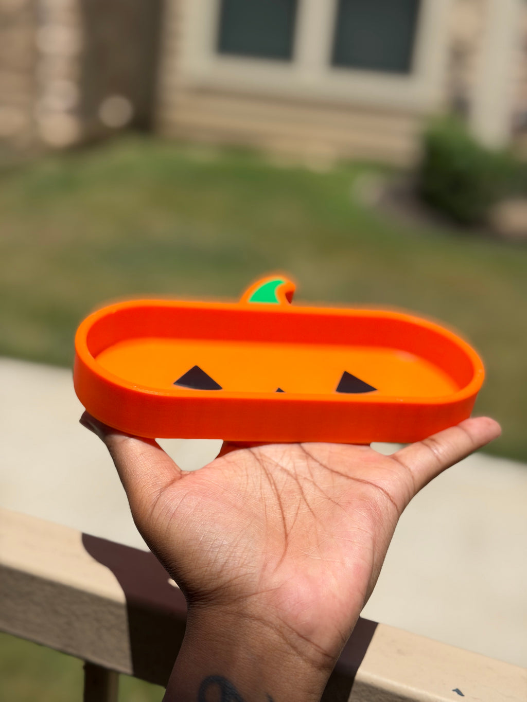 Halloween Pumpkin Glasses Holder & Trinket Tray | 3D Printed