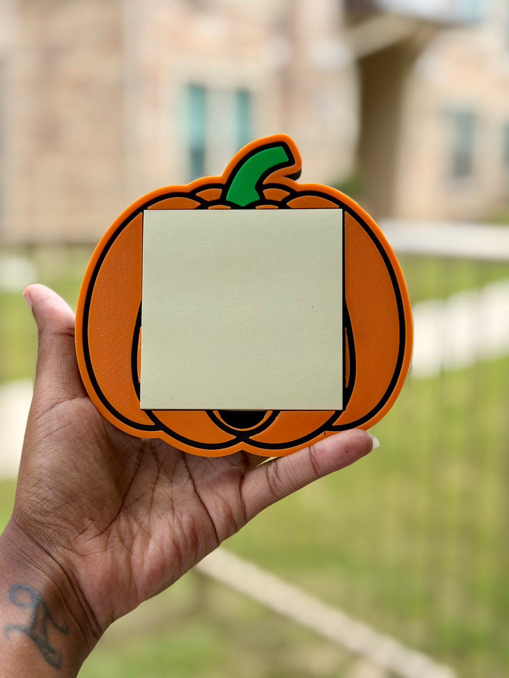 Pumpkin Sticky Note Holder | Fall Desk Accessory