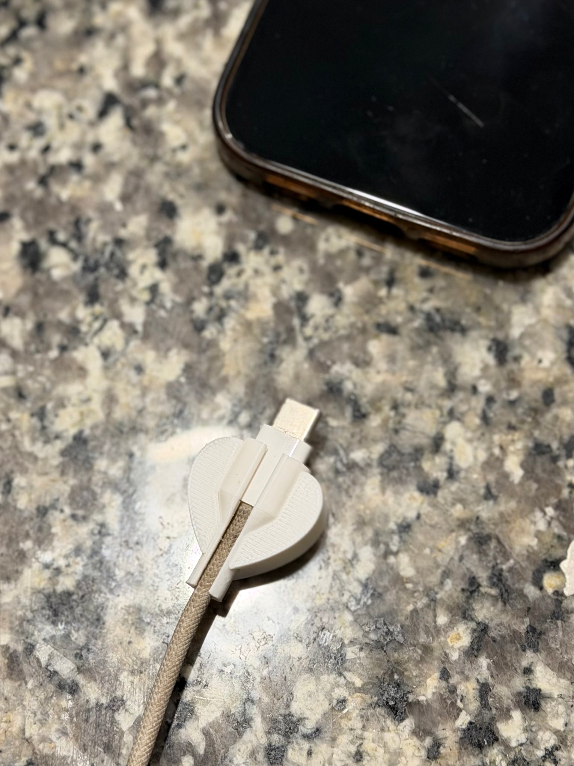 Heart-Shaped iPhone Charger Protector | 3D Printed Cable Saver
