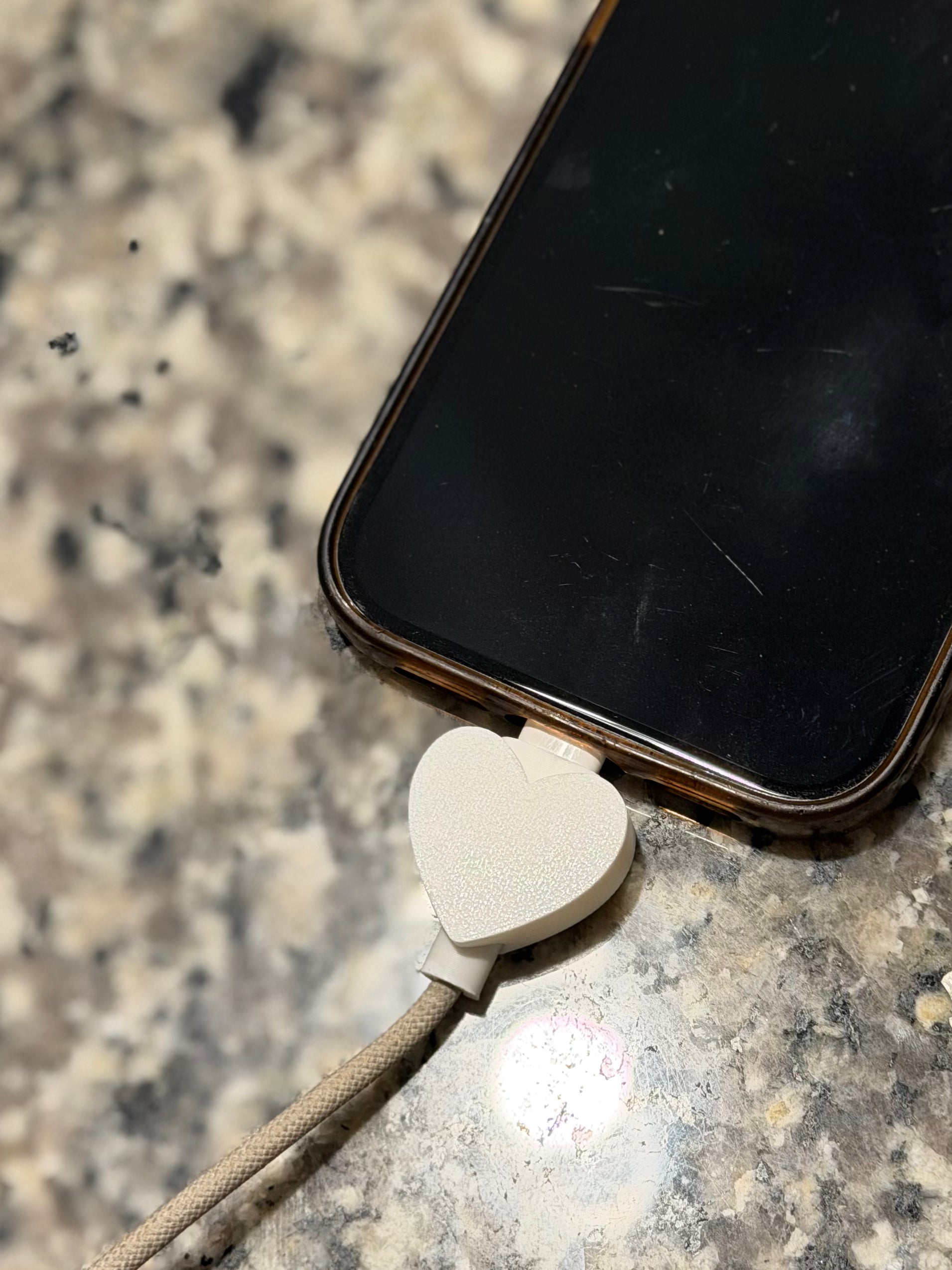 Heart-Shaped iPhone Charger Protector | 3D Printed Cable Saver