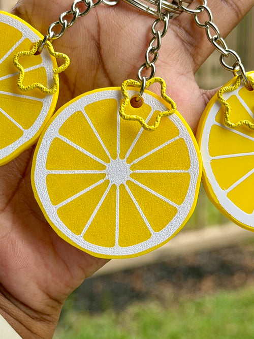 Lemon Slice Keychain
