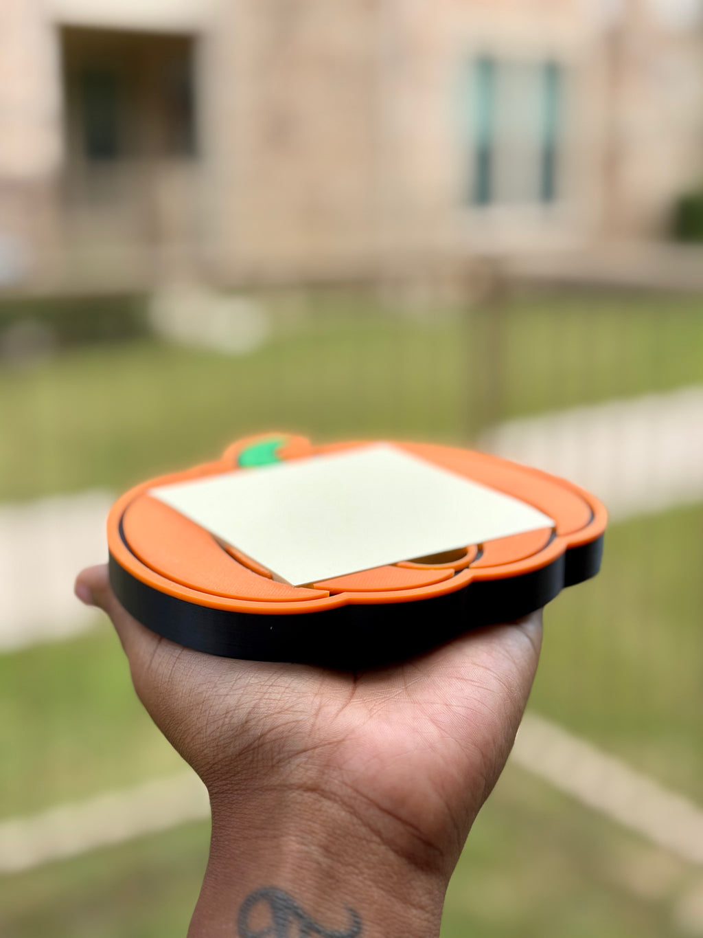 Pumpkin Sticky Note Holder | Fall Desk Accessory