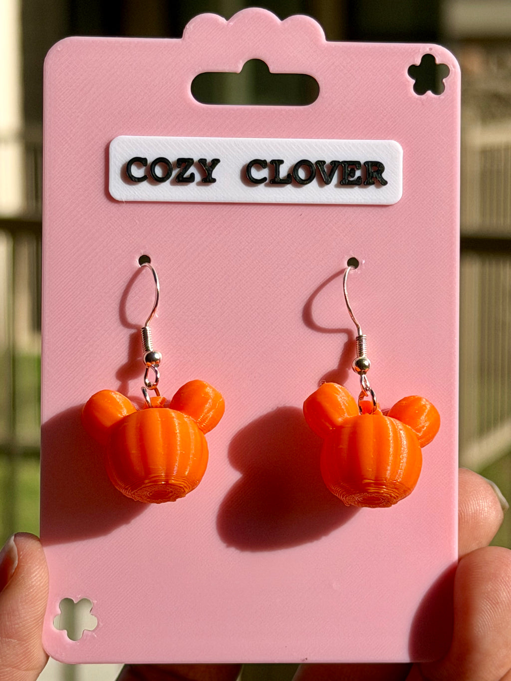 Pumpkin Mouse Earrings | 3D Printed Fall Earrings