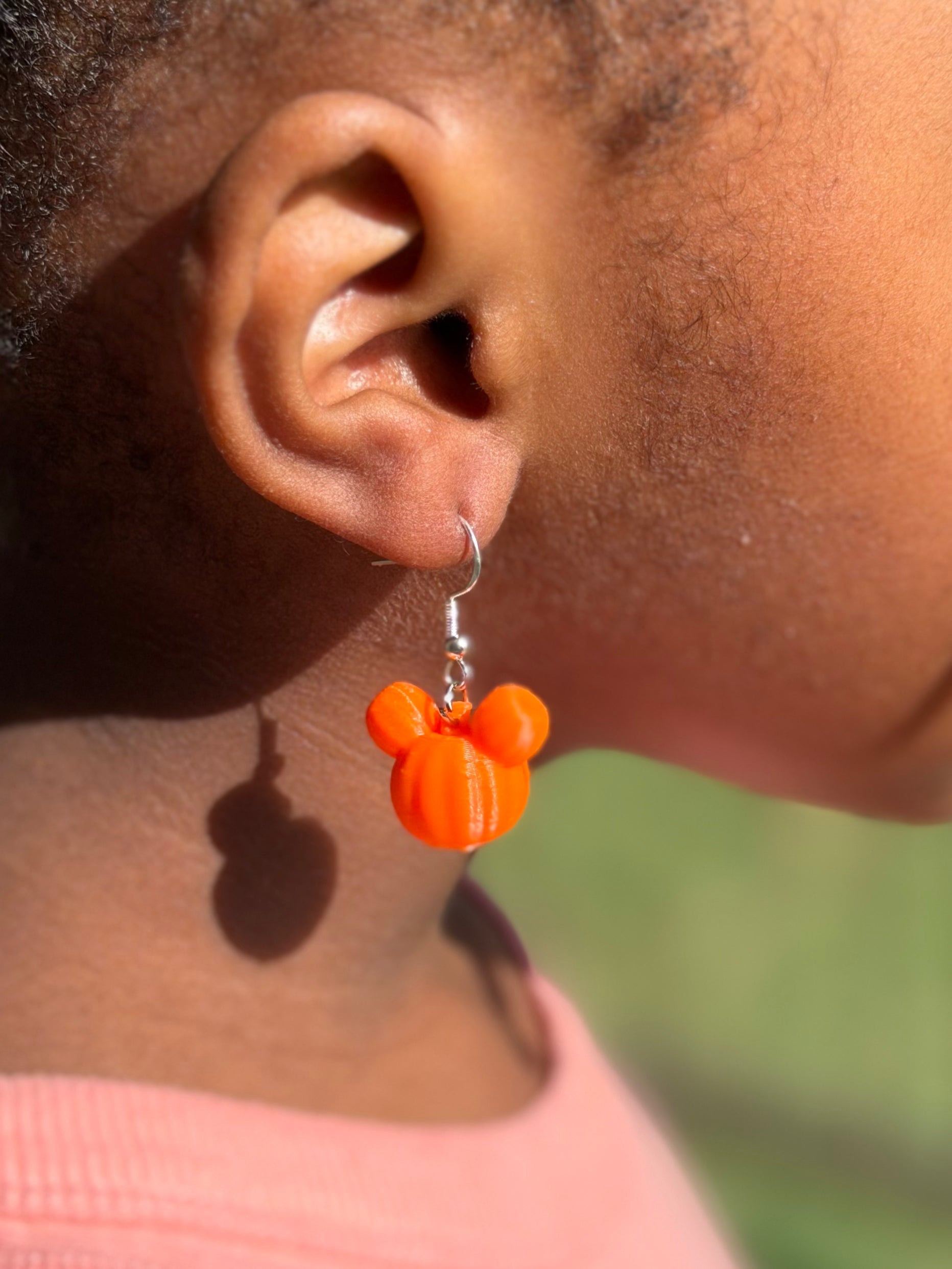 Pumpkin Mouse Earrings | 3D Printed Fall Earrings