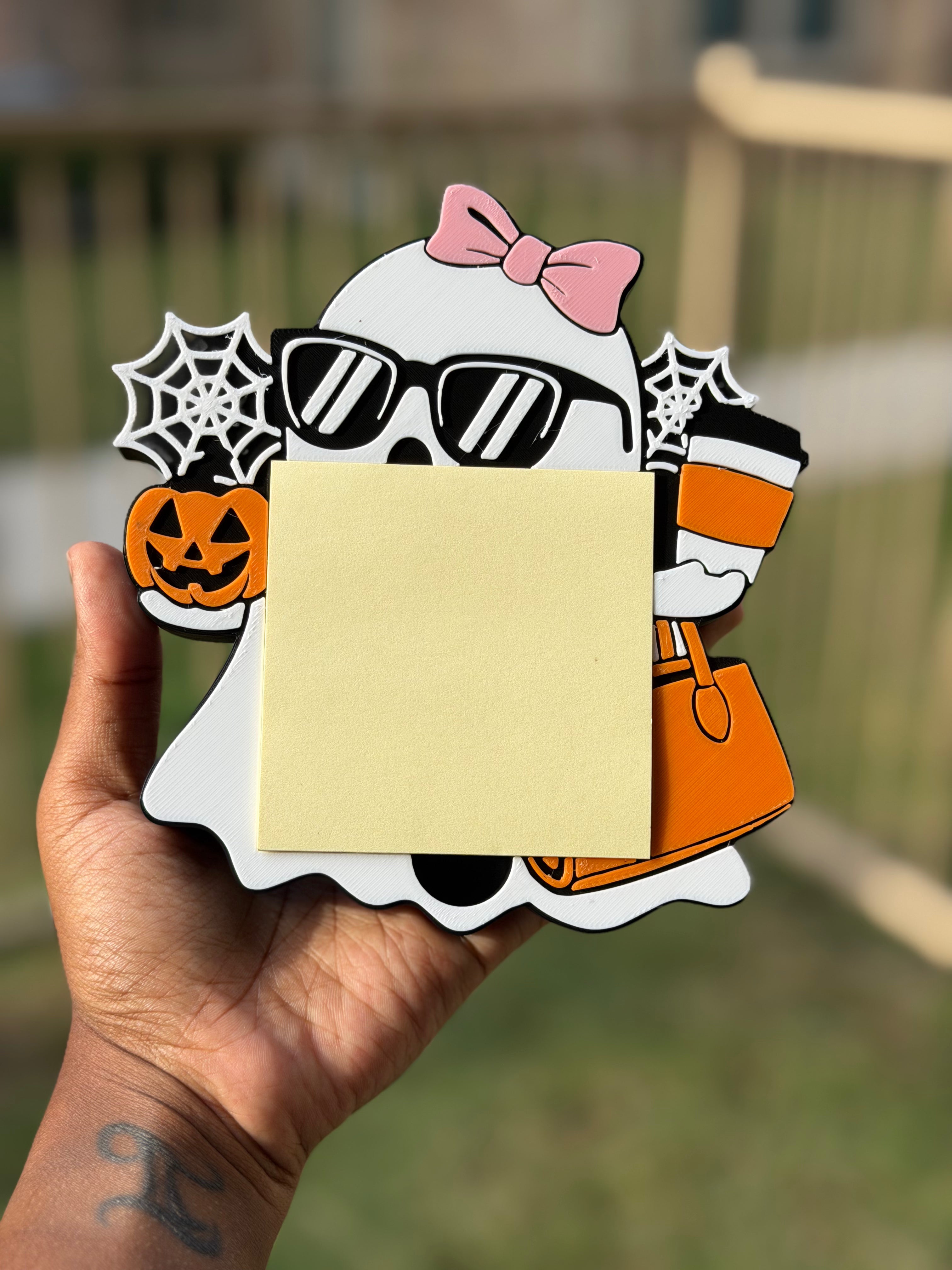 👻 Spooky Cute Ghost Sticky Note Holder