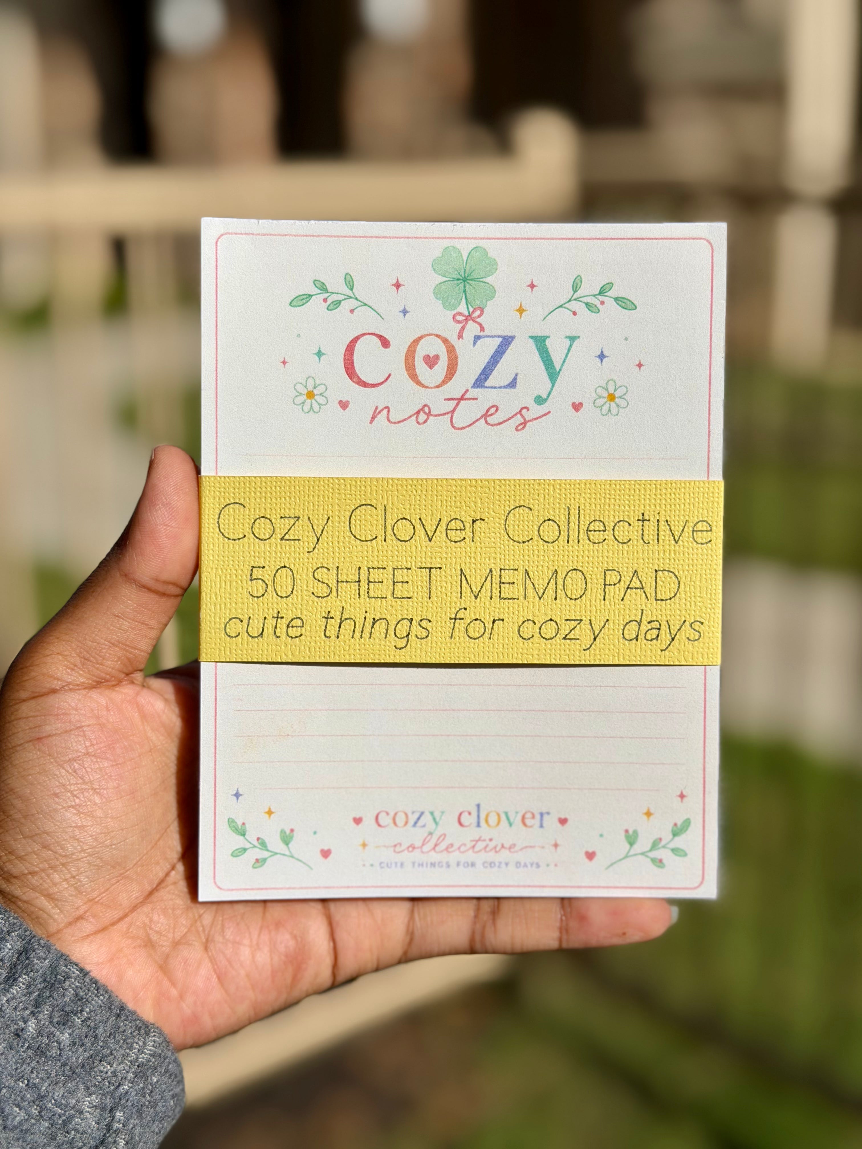 Cozy Notes Memo Pad | 50-Sheet Notepad